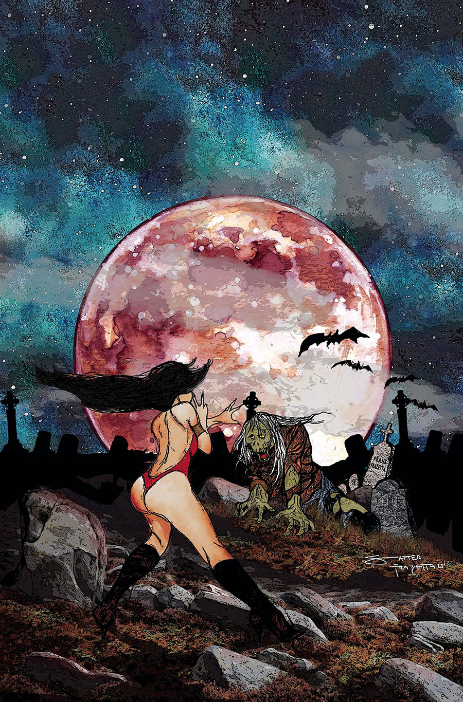 Vampirella Dead Flowers #2 Cover I Incentive Sara Frazetta & Bob Freeman Virgin Cover