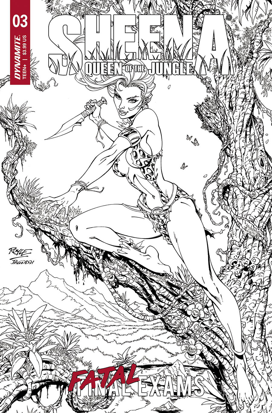 Sheena Queen Of The Jungle Vol 2 #3 Cover F Incentive John Royle Line Art Cover