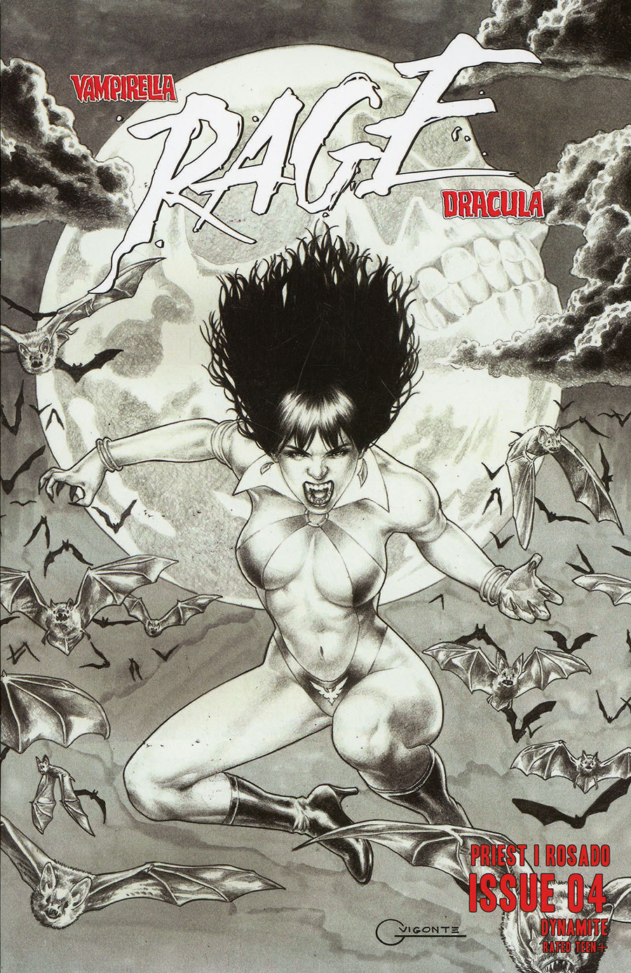Vampirella Dracula Rage #4 Cover G Incentive Geebo Vigonte Line Art Cover