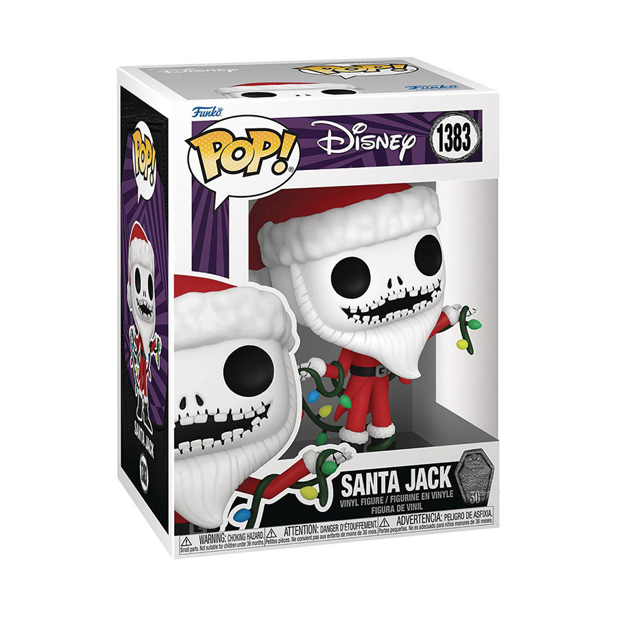 POP Disney The Nightmare Before Christmas 30th Anniversary Santa Jack Vinyl Figure