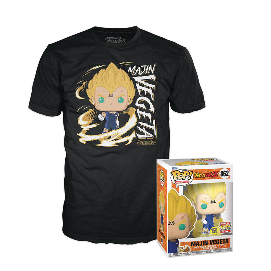 Funko Pop! Majin Vegeta Glow In The Dark + T-Shirt Dragon Ball Z (Taglia XL), Set Regalo Con Figura Vinile Da Collezione 9,5 Cm E Maglietta - 2