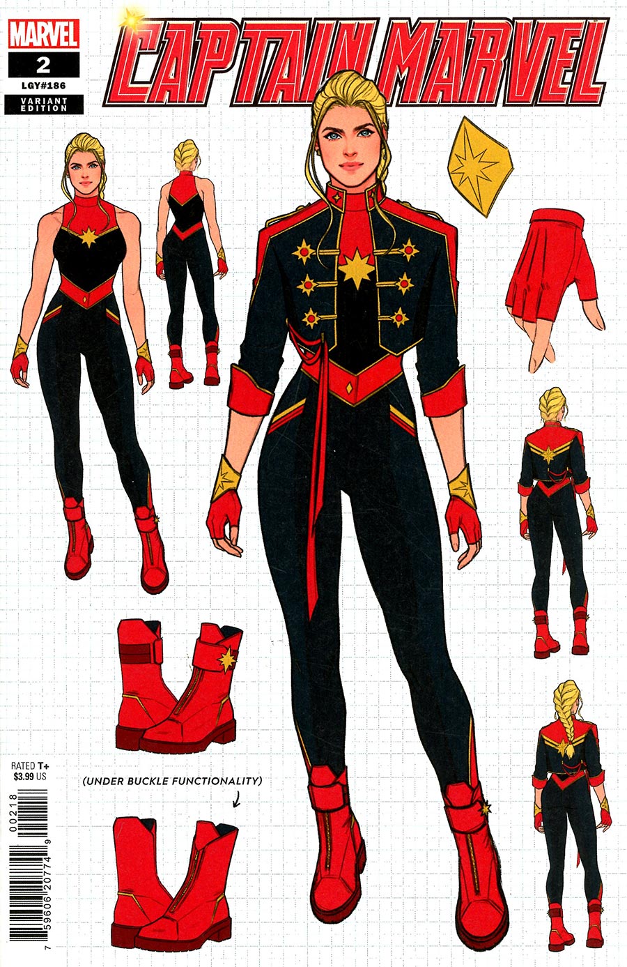 Captain Marvel Vol 10 #2 Cover G Incentive Jen Bartel Design Variant Cover