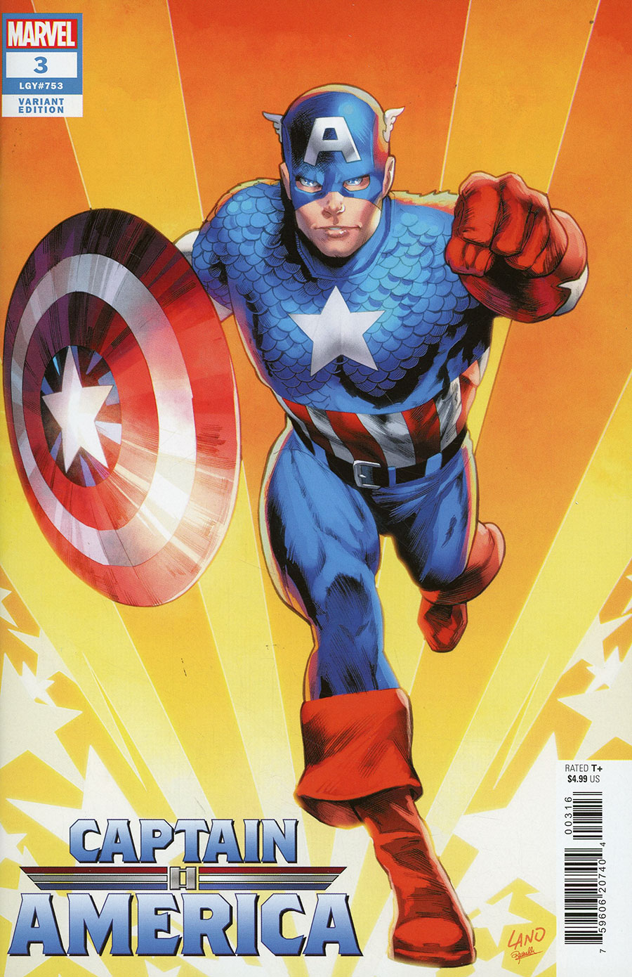 Captain America Vol 10 #3 Cover F Incentive Greg Land Variant Cover