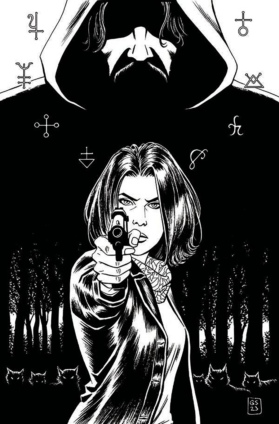 The Agent #1 Cover J Incentive Goran Sudzuka Black & White Cover