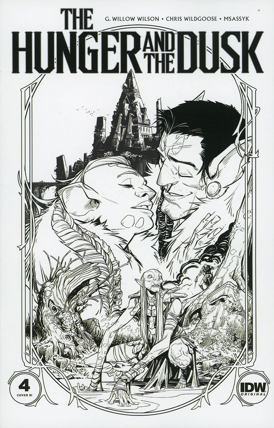 Hunger And The Dusk #4 Cover E Incentive Christian Wildgoose Black & White Cover