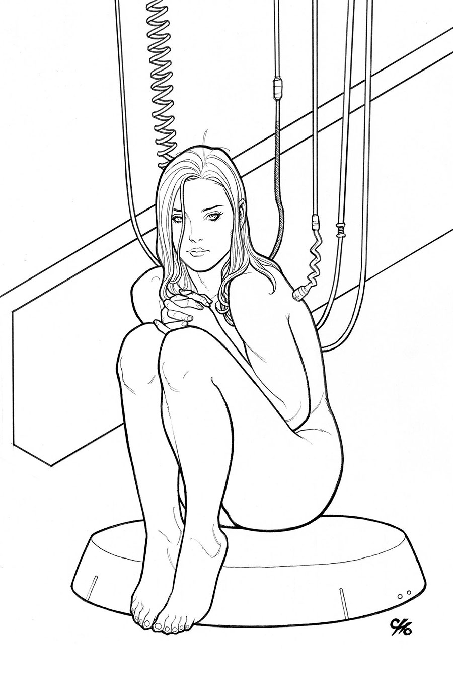 Red Light #1 Cover D Incentive Frank Cho Black & White Cover