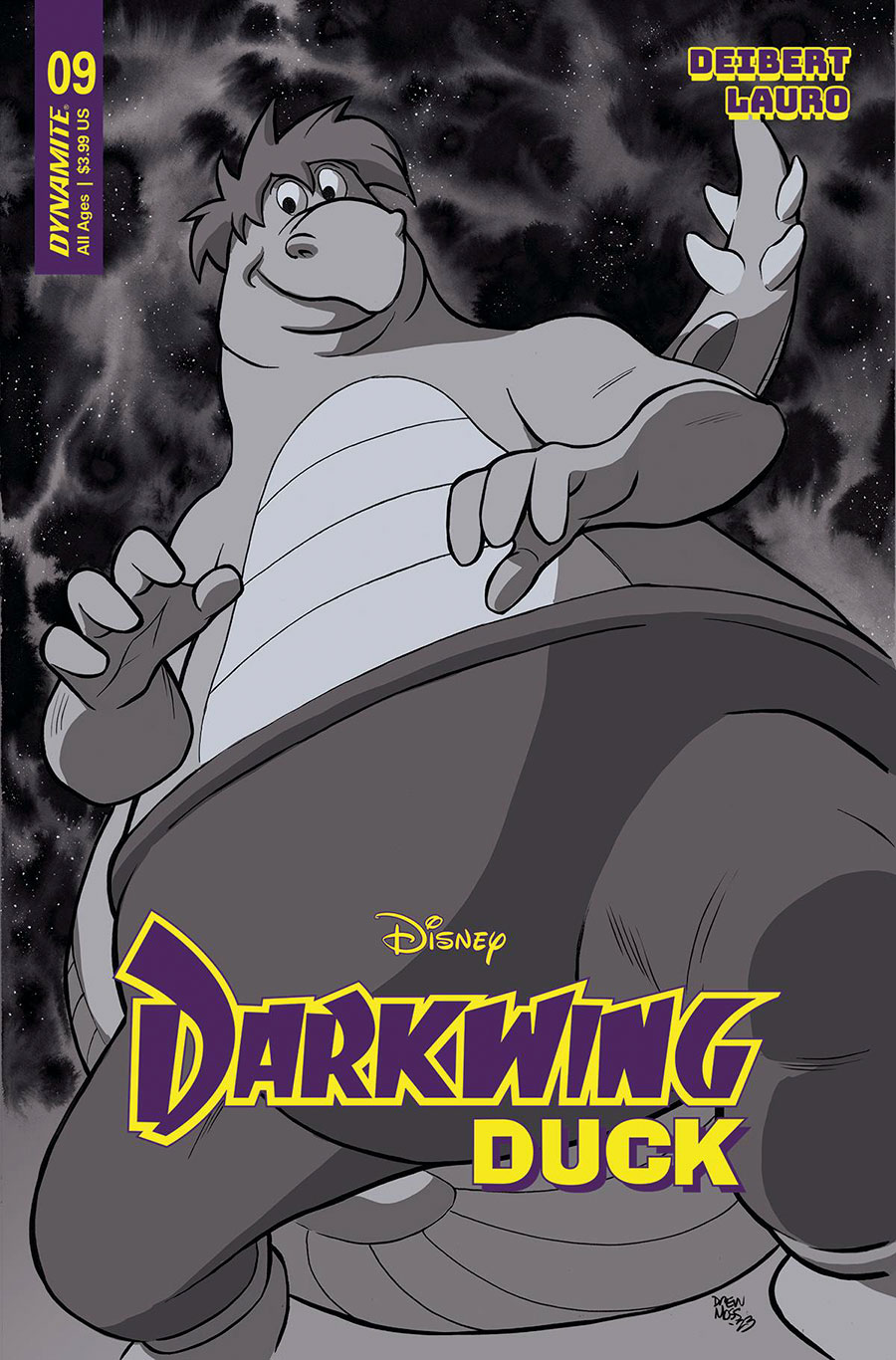 Darkwing Duck Vol 3 #9 Cover U Incentive Drew Moss Black & White Cover