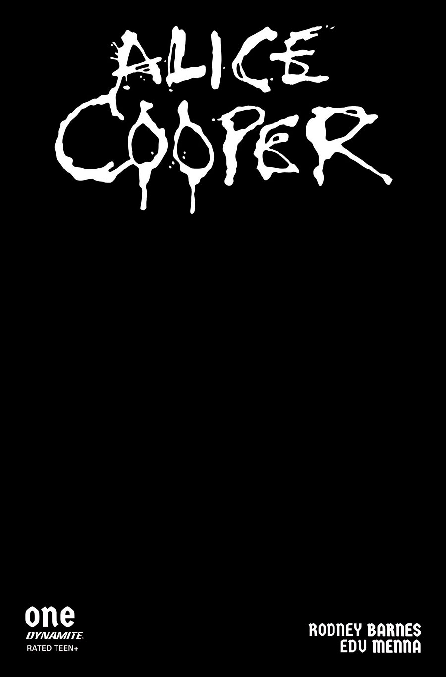 Alice Cooper Vol 2 #1 Cover M Variant Black Blank Authentix Cover