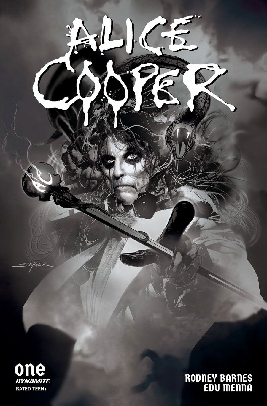 Alice Cooper Vol 2 #1 Cover N Incentive Stuart Sayger Black & White Cover