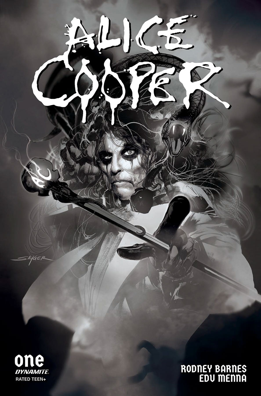 Alice Cooper Vol 2 #1 Cover N Incentive Stuart Sayger Black & White Cover