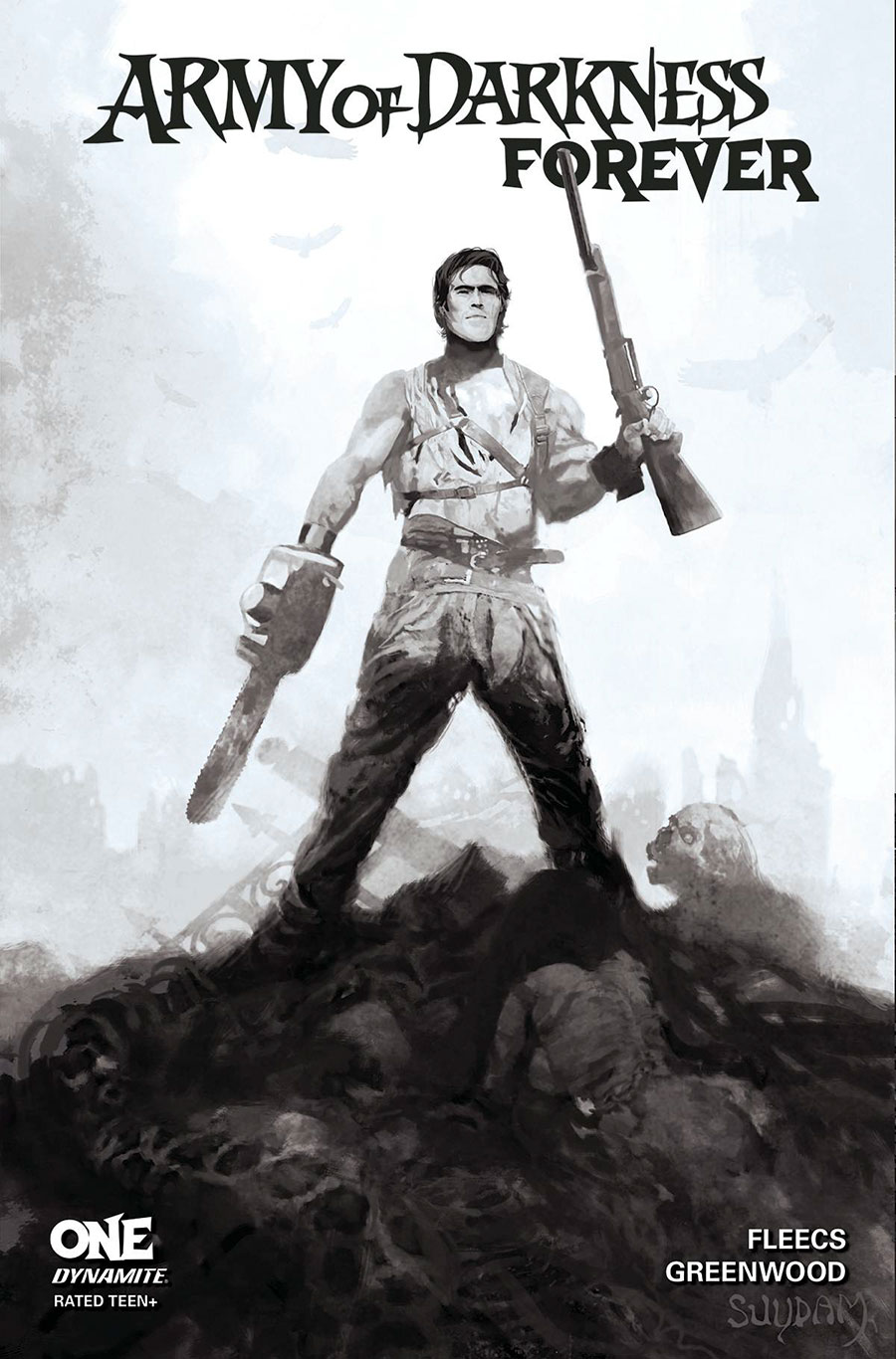 Army Of Darkness Forever #1 Cover R Incentive Arthur Suydam Black & White Cover