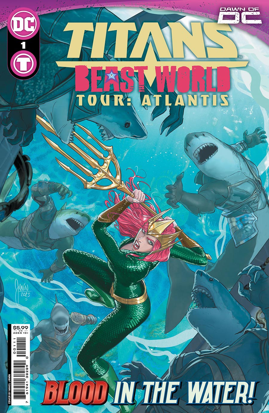 Titans Beast World Tour Atlantis #1 (One Shot) Cover A Regular Mikel Janin Cover