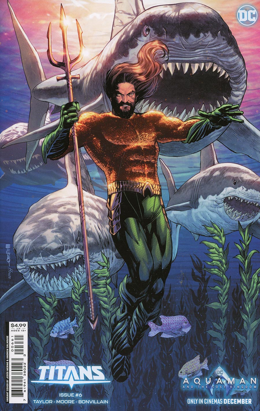 Titans Vol 4 #6 Cover D Variant Jesus Merino Aquaman And The Lost Kingdom Card Stock Cover