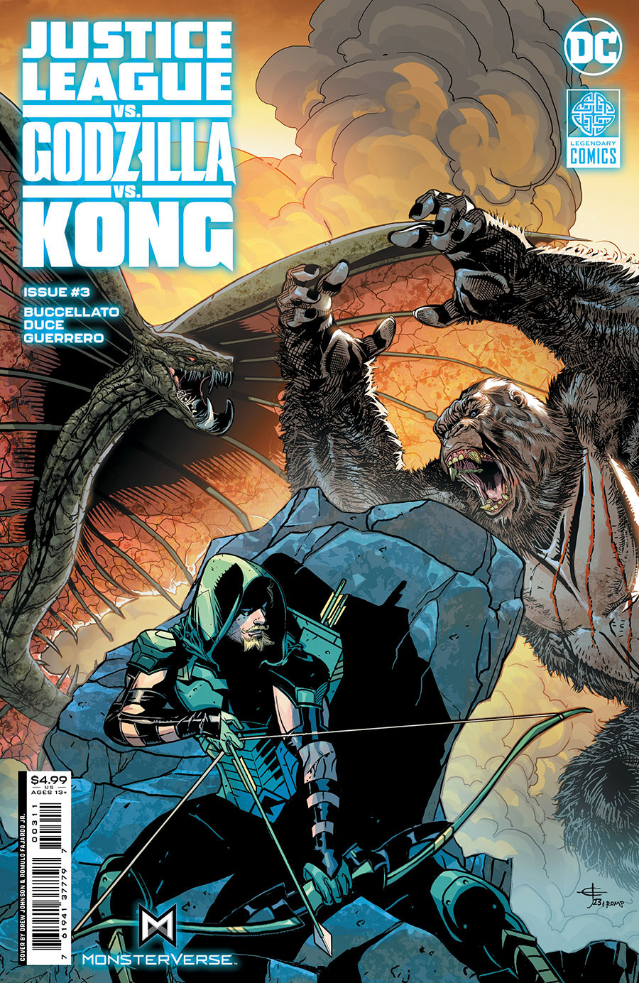 Justice League vs Godzilla vs Kong #3 Cover A Regular Drew Johnson Cover (Limit 1 Per Customer)