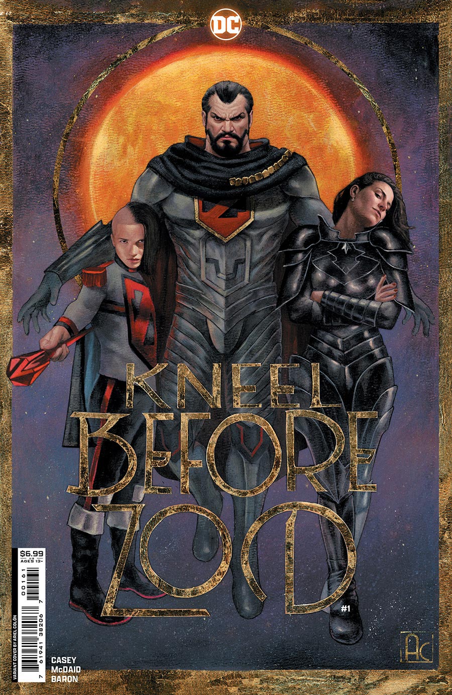 Kneel Before Zod #1 Cover D Variant Ariel Colon Foil Cover