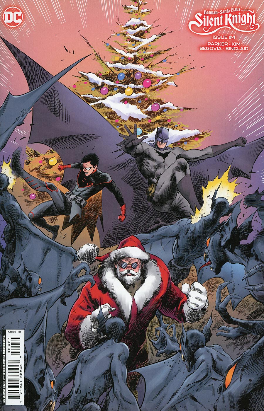 Batman Santa Claus Silent Knight #4 Cover C Incentive Trevor Hairsine Card Stock Variant Cover