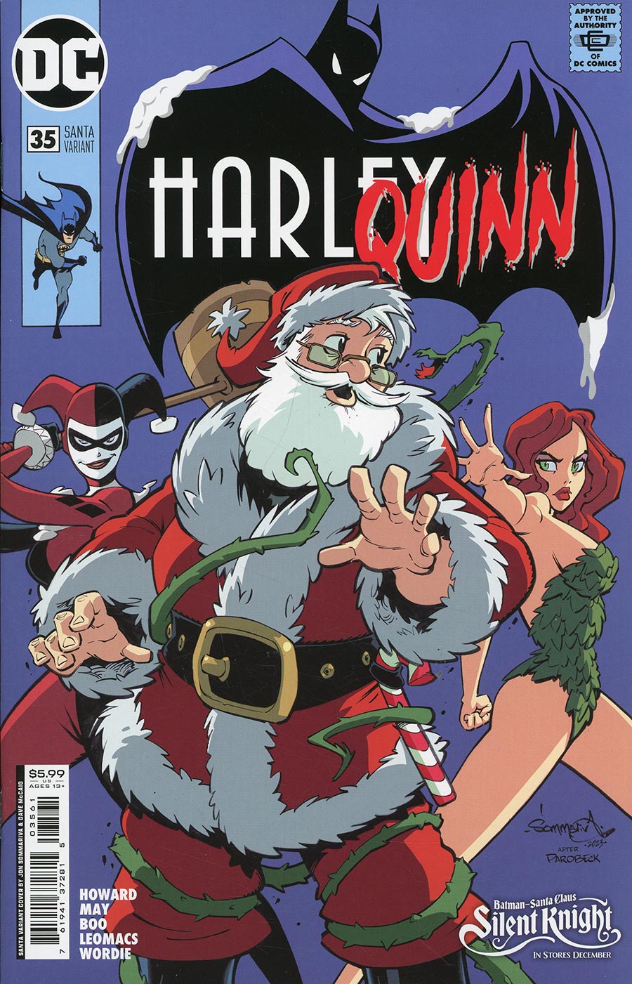 Harley Quinn Vol 4 #35 Cover C Variant Jon Sommariva Santa Card Stock Cover