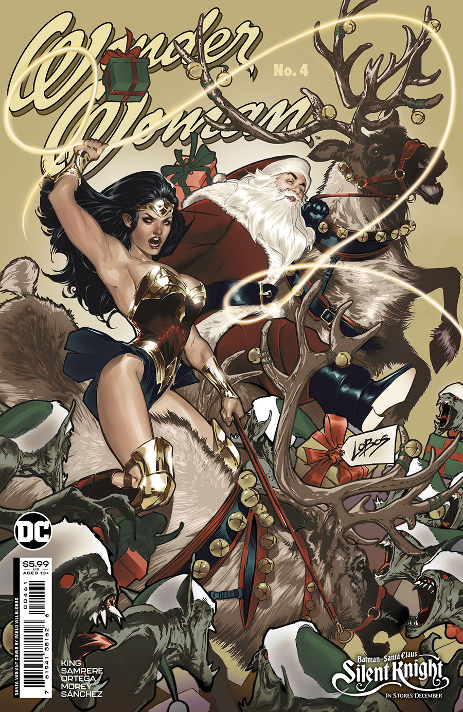 Wonder Woman Vol 6 #4 Cover D Variant Pablo Villalobos Santa Card Stock Cover