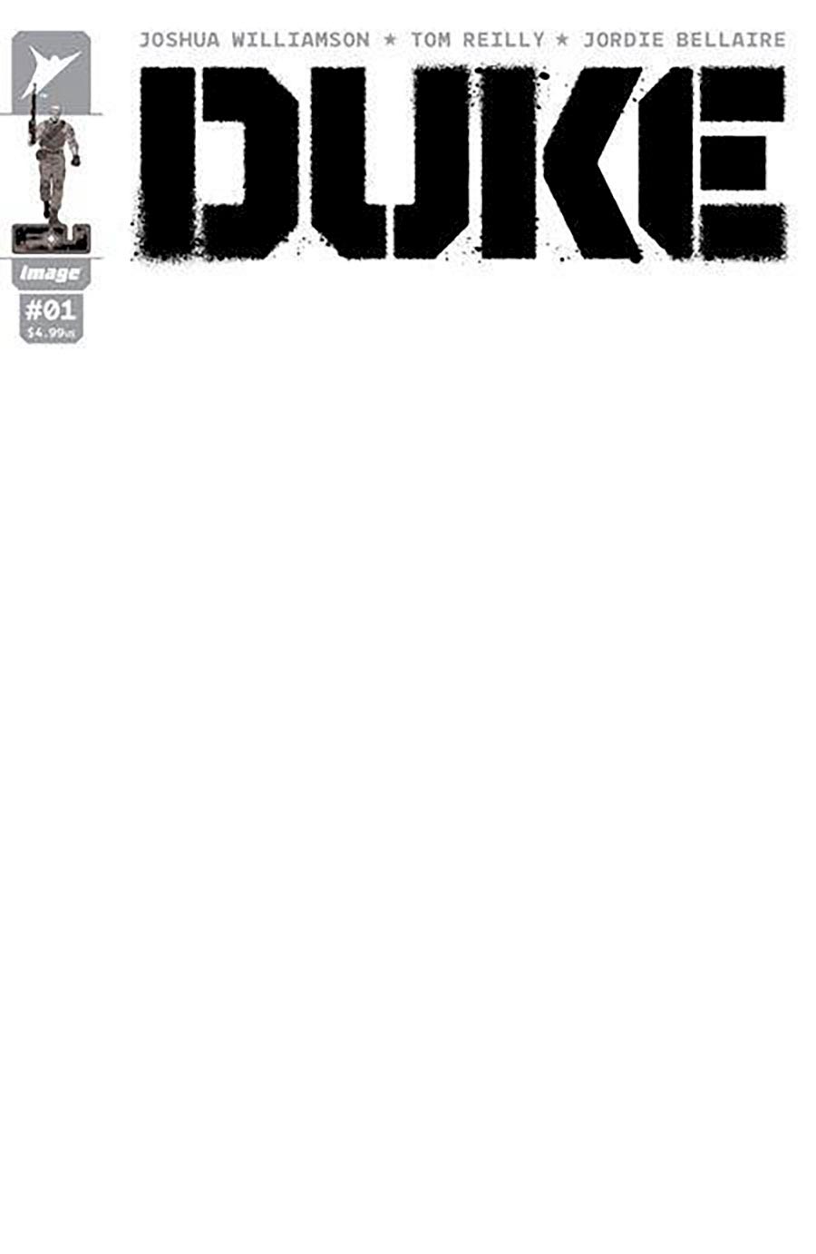 Duke #1 Cover G Variant Blank Cover