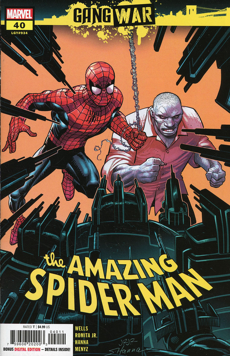 Amazing Spider-Man Vol 6 #40 Cover A Regular John Romita Jr Cover (Gang War Tie-In)