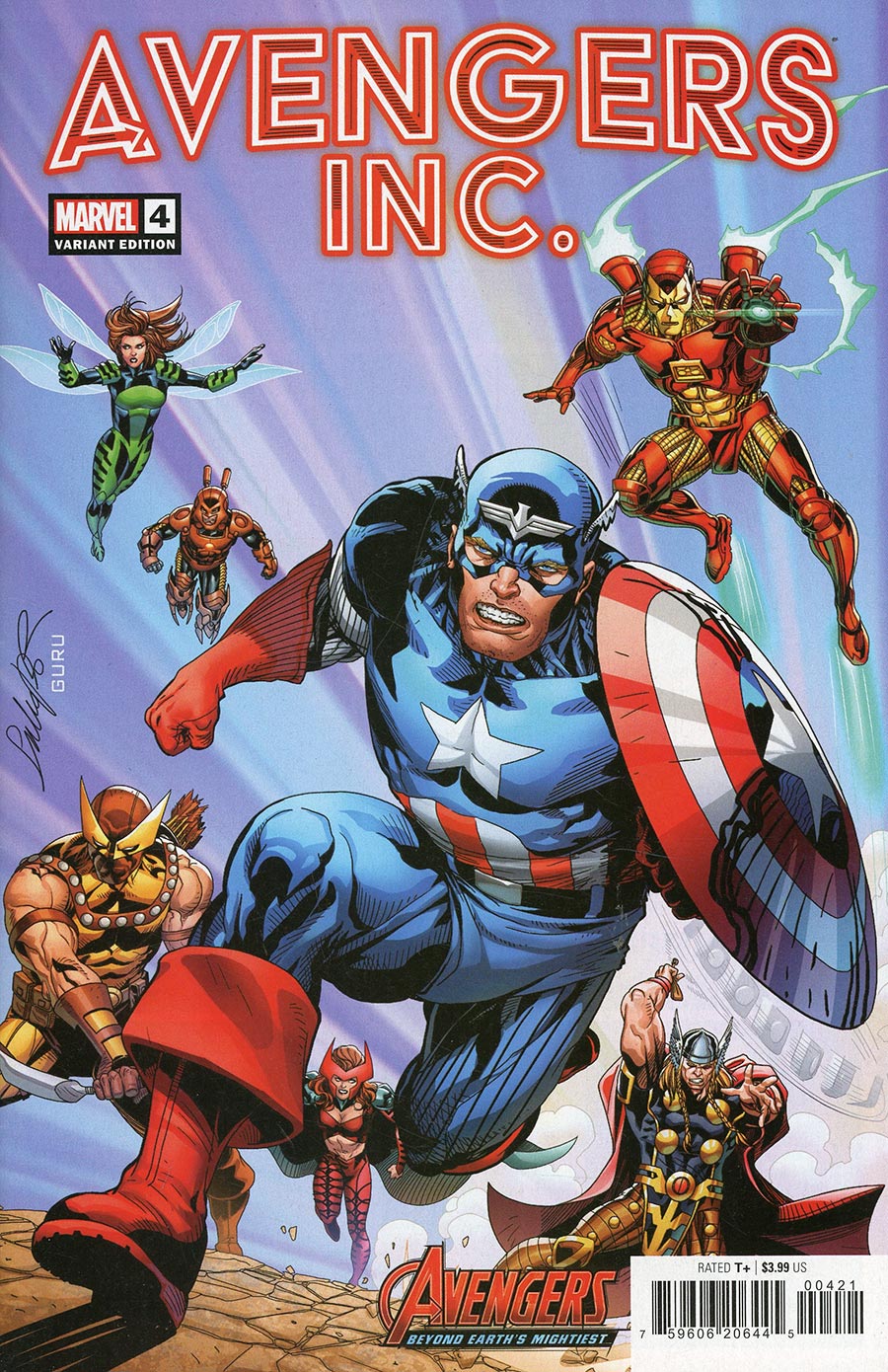 Avengers Inc #4 Cover B Variant Salvador Larroca Avengers 60th Anniversary Cover