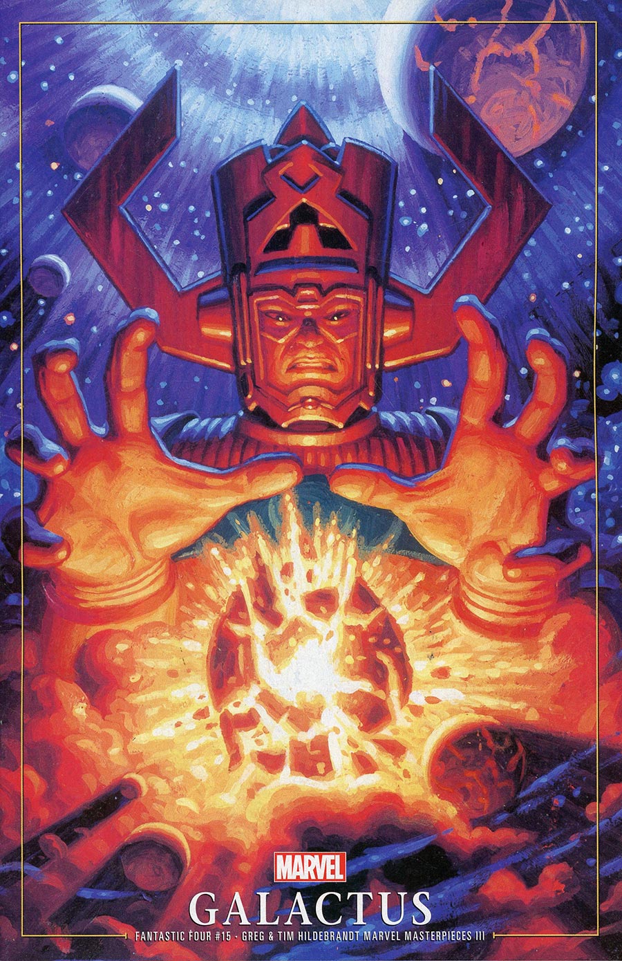 Fantastic Four Vol 7 #15 Cover B Variant Greg Hildebrandt & Tim Hildebrandt Marvel Masterpieces III Galactus Cover