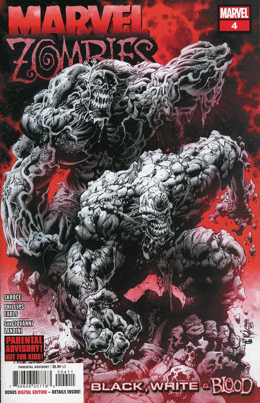 Marvel Zombies Black White & Blood #4 Cover A Regular Kyle Hotz Cover