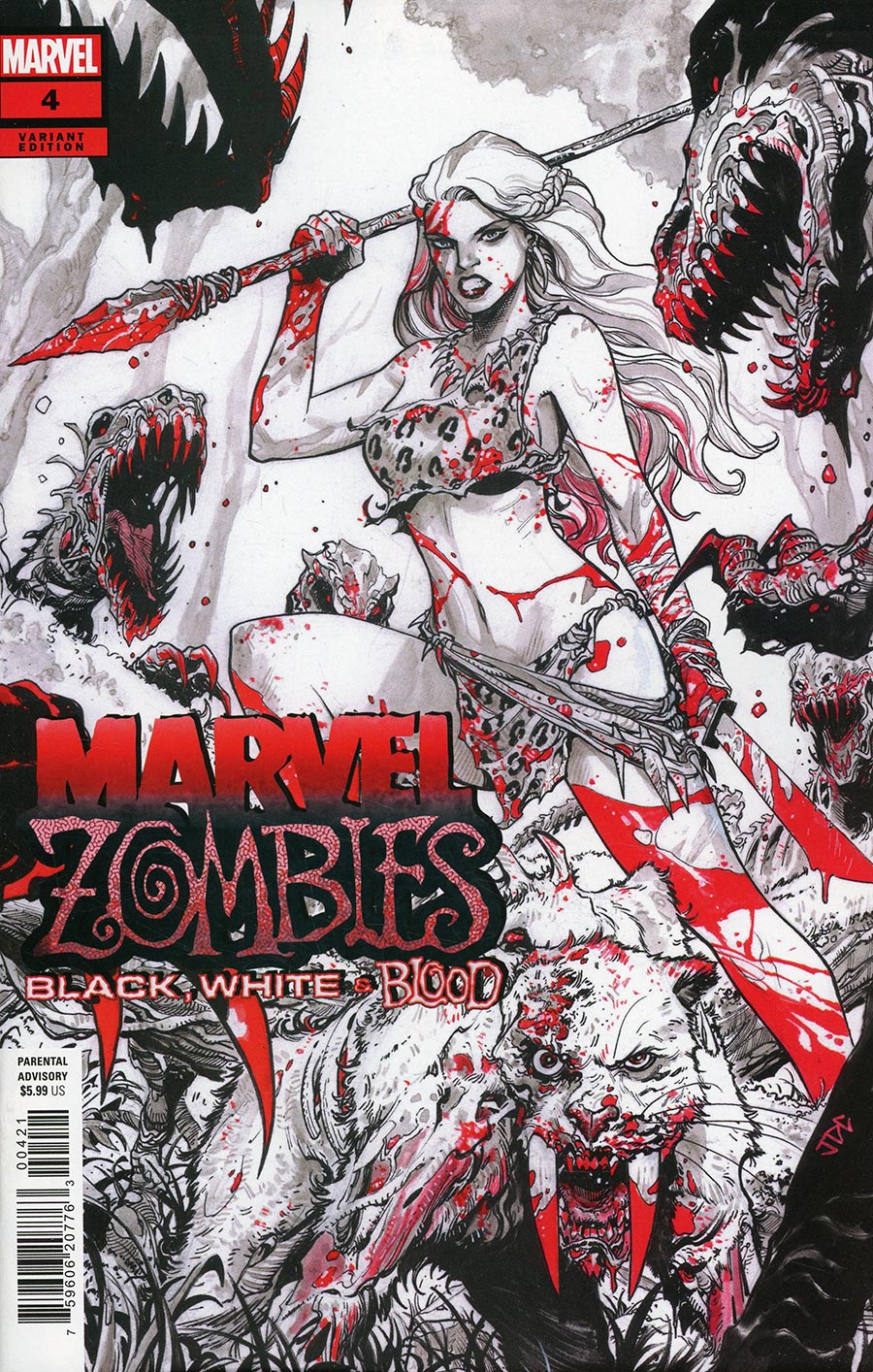Marvel Zombies Black White & Blood #4 Cover B Variant Joshua Cassara Cover