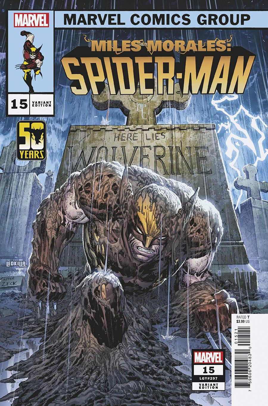 Miles Morales Spider-Man Vol 2 #15 Cover B Variant Ken Lashley Wolverine Wolverine Wolverine Cover (Gang War Tie-In)
