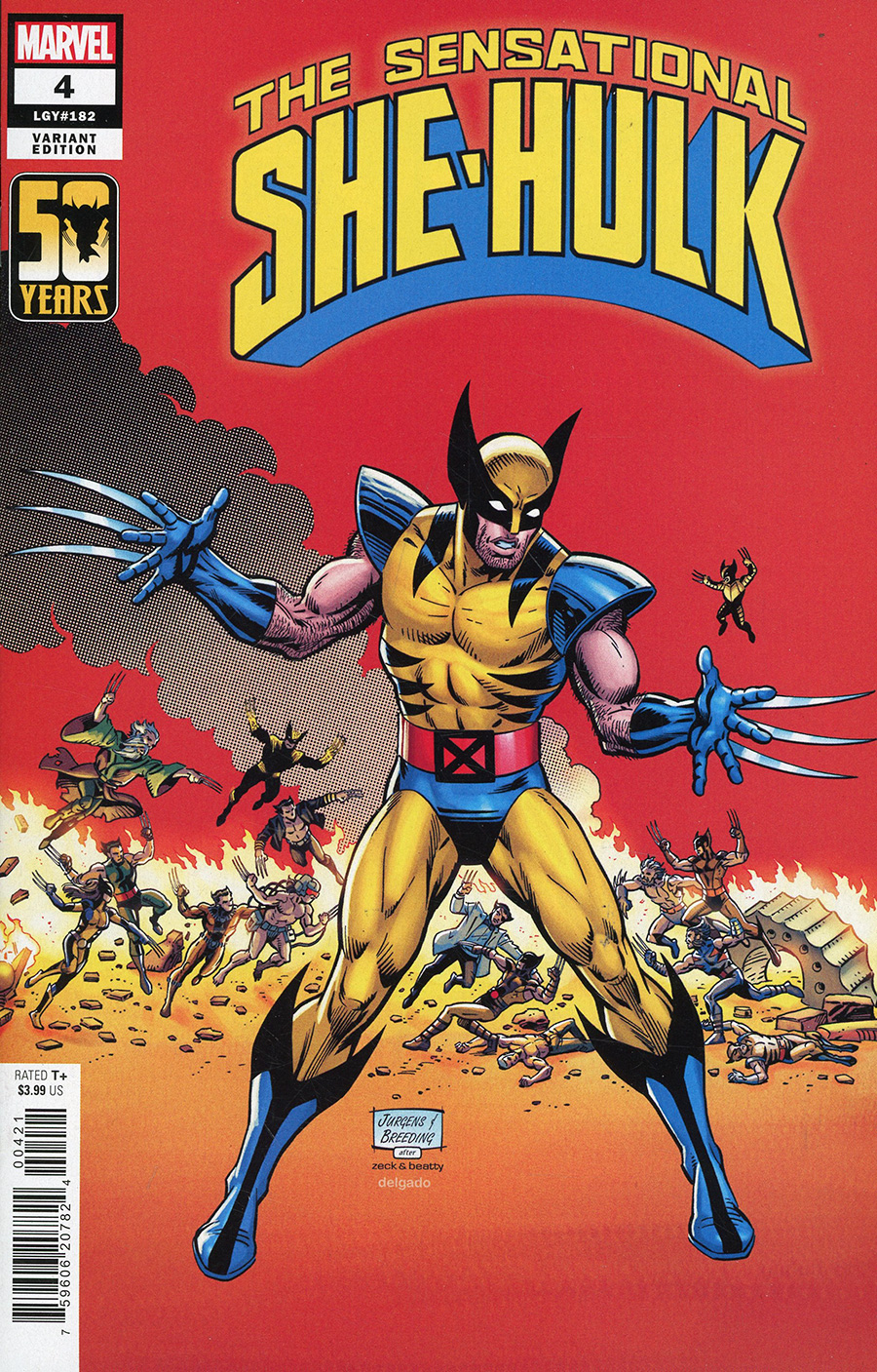 Sensational She-Hulk Vol 2 #4 Cover B Variant Dan Jurgens Wolverine Wolverine Wolverine Cover