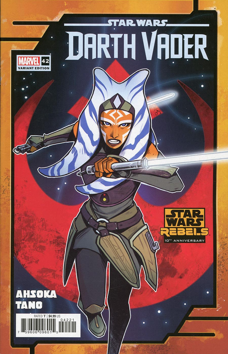 Star Wars Darth Vader #42 Cover B Variant Caspar Wijngaard Star Wars Rebels 10th Anniversary Ahsoka Cover (Limit 1 Per Customer)