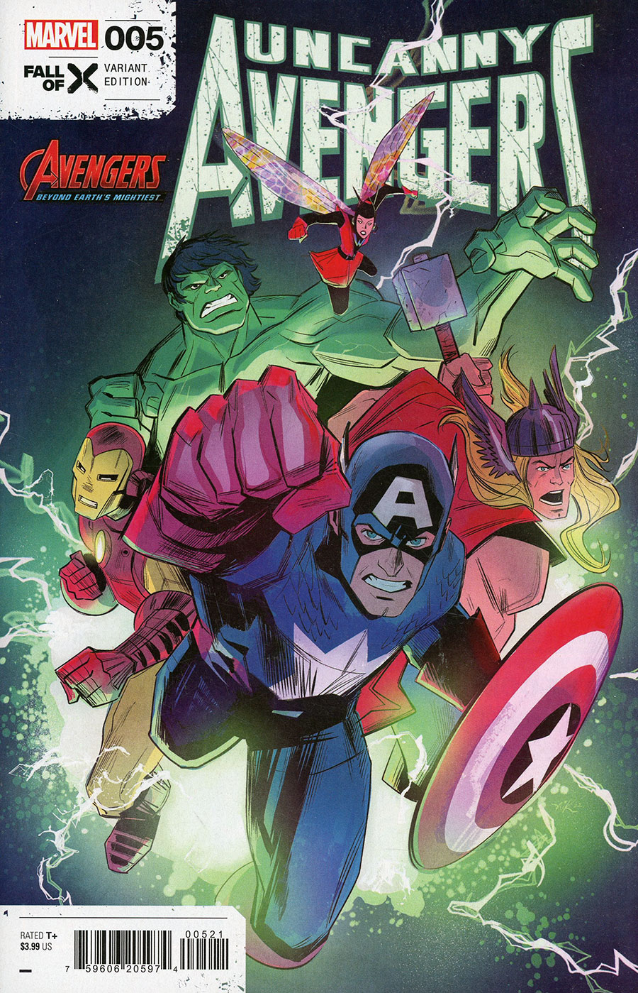 Uncanny Avengers Vol 4 #5 Cover B Variant Nik Virella Avengers 60th Anniversary Cover (Fall Of X Tie-In)
