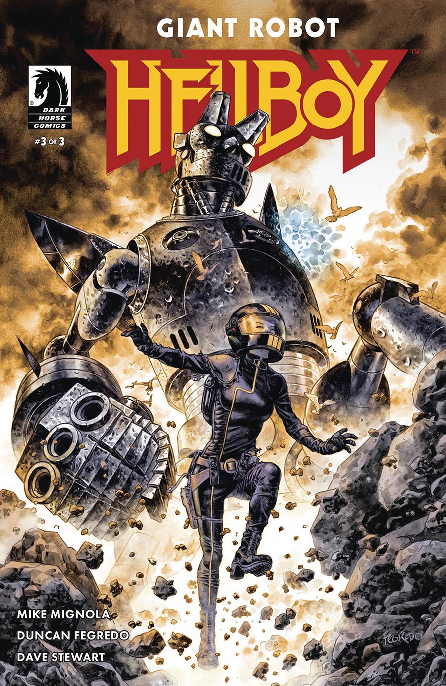 Giant Robot Hellboy #3 Cover A Regular Duncan Fegredo Cover