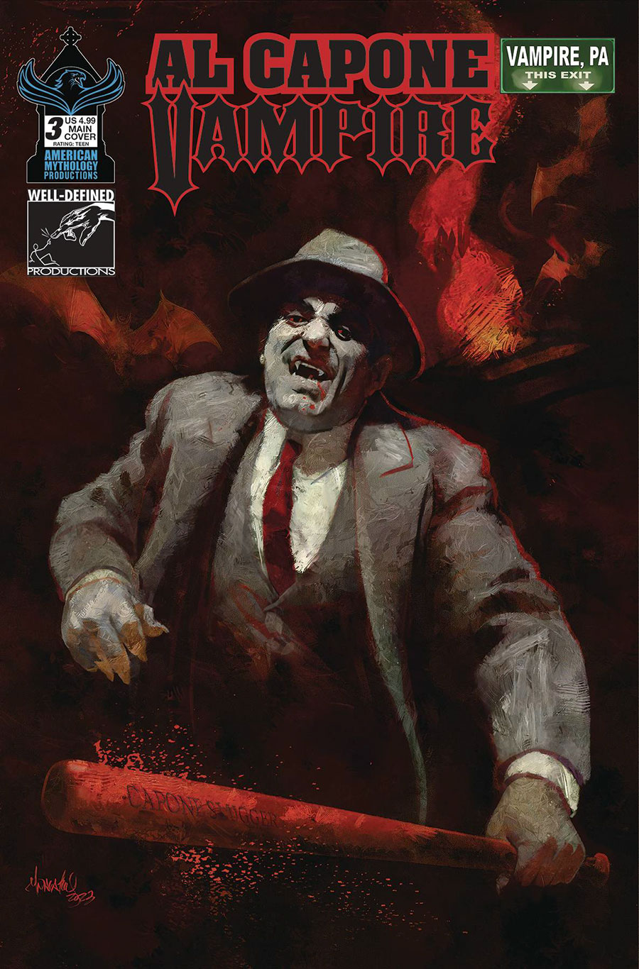 Al Capone Vampire #3 Cover A Regular Mark Wheatley Cover