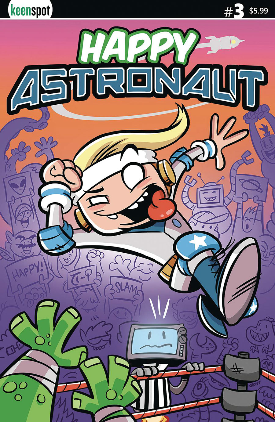 Happy Astronaut #3 Cover B Variant Scoot McMahon Cover