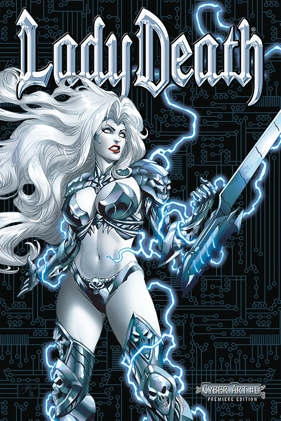 Lady Death Cyber Art #1 Premiere Edition