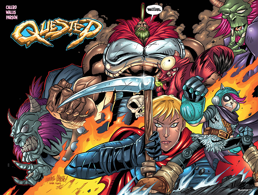 Quested Season 2 #1 Cover D Variant Michael Calero Battle Chasers Homage Wraparound Cover