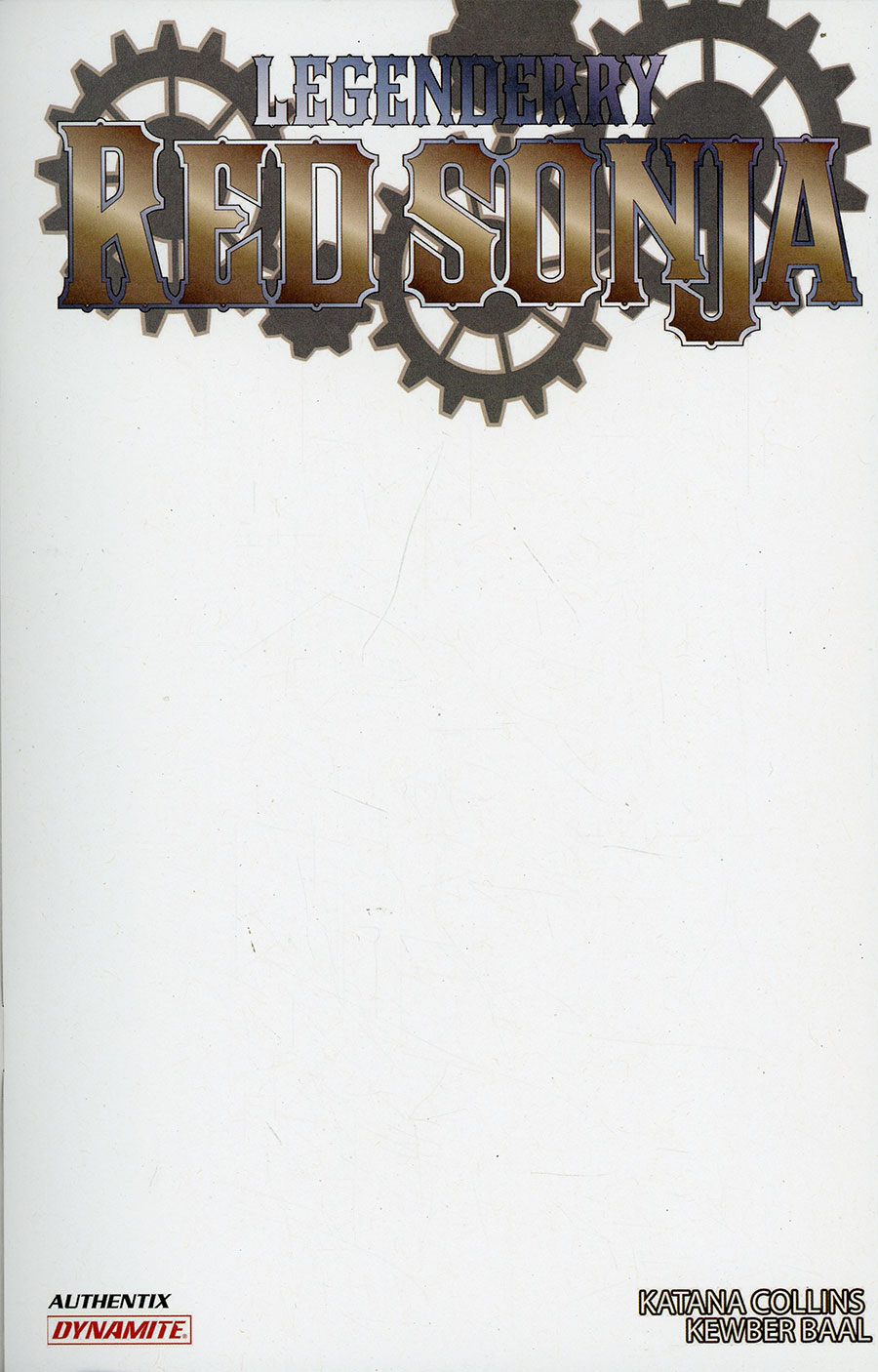 Legenderry Red Sonja (One Shot) #1 Cover D Variant Blank Authentix Cover