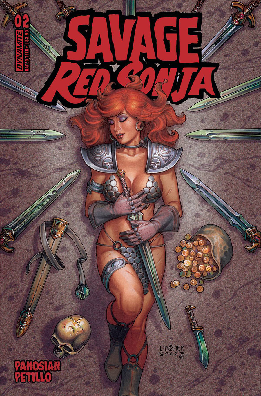 Savage Red Sonja #2 Cover C Variant Joseph Michael Linsner Cover