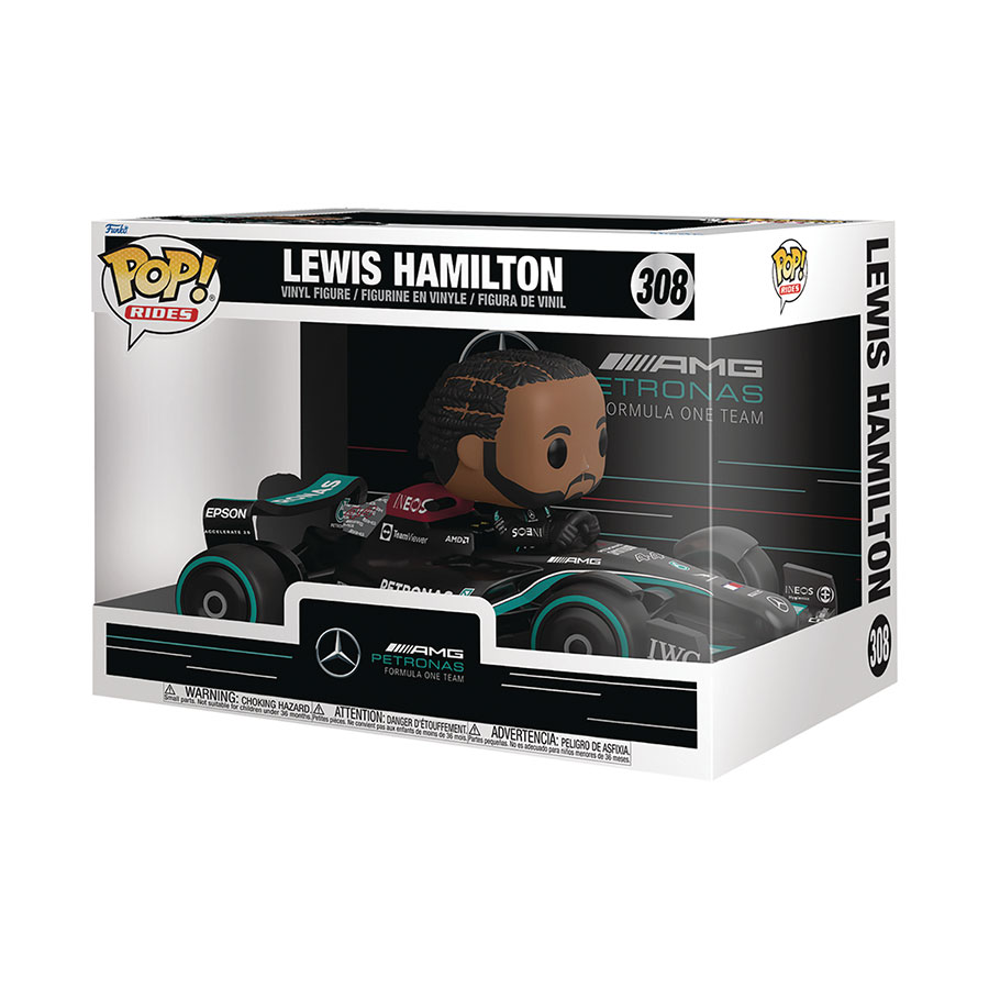 POP Ride Formula 1 Lewis Hamilton Mercedes AMG Petronas Super Deluxe Vinyl Figure
