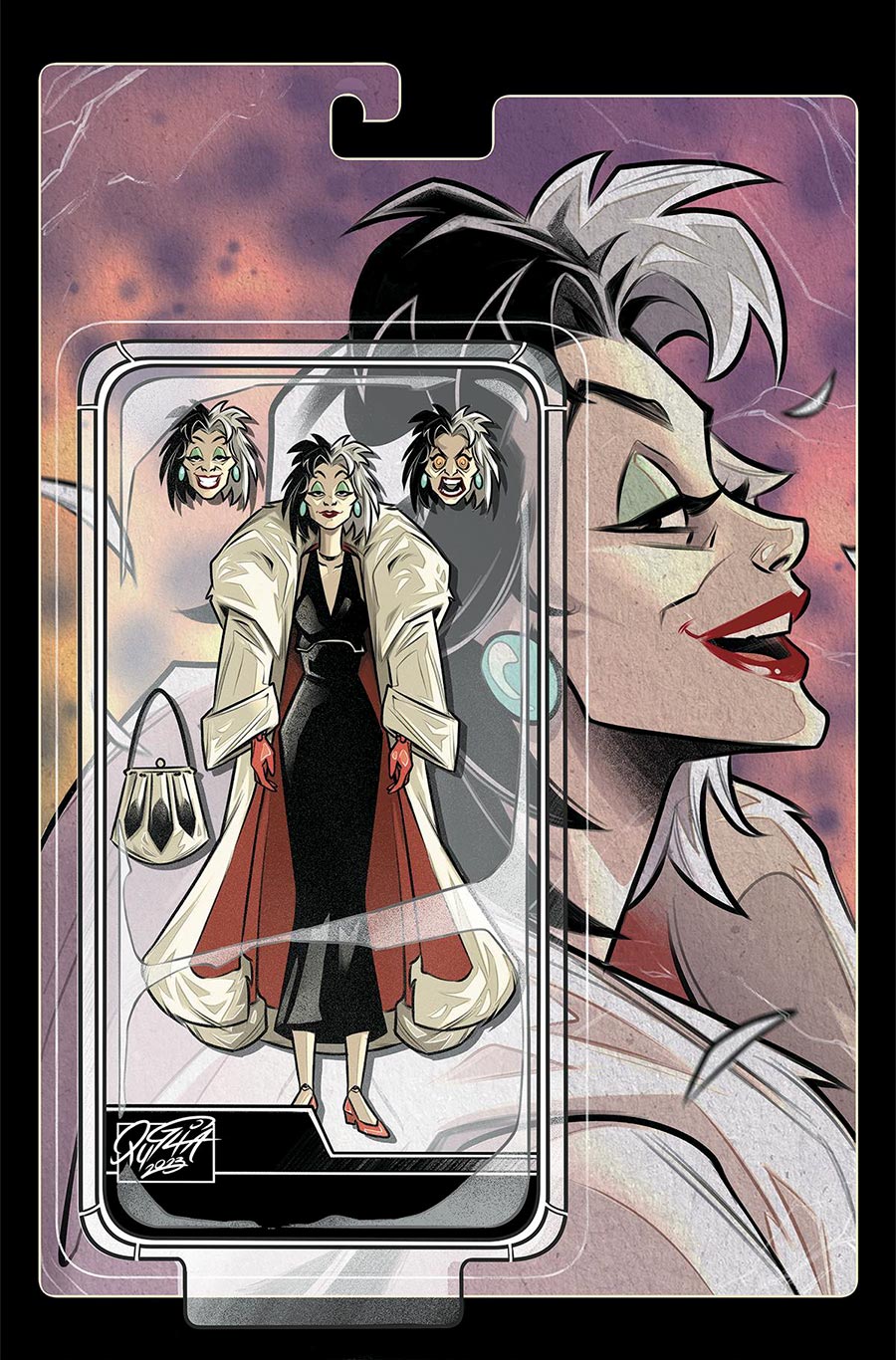 Disney Villains Cruella De Vil #1 Cover F Incentive Action Figure Virgin Cover