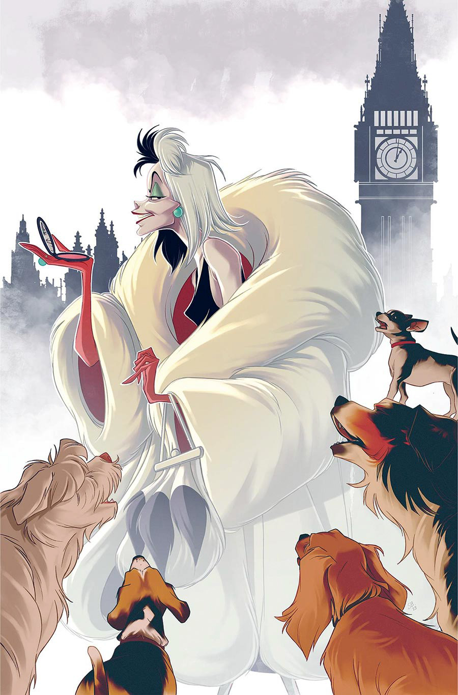 Disney Villains Cruella De Vil #1 Cover I Incentive Sweeney Boo Virgin Cover