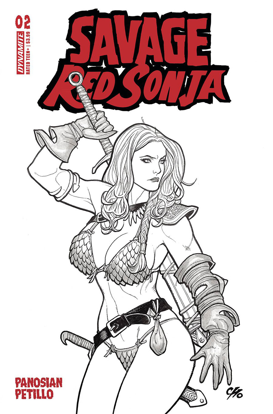 Savage Red Sonja #2 Cover G Incentive Frank Cho Line Art Cover