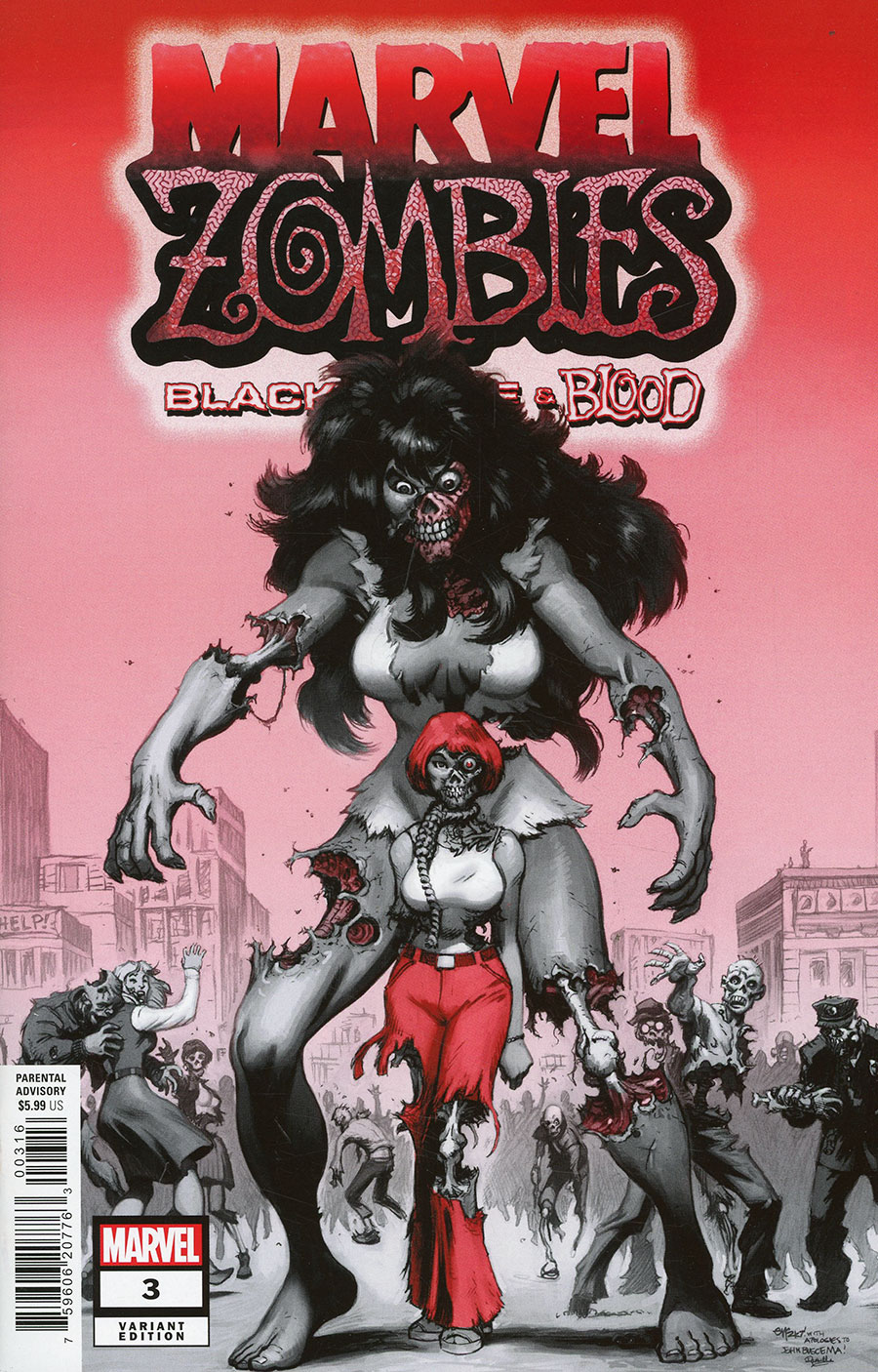 Marvel Zombies Black White & Blood #3 Cover D Incentive Ed McGuinness Unearthed Variant Cover