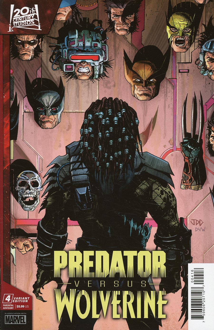 Predator vs Wolverine #4 Cover D Incentive Joshua Cassara Variant Cover
