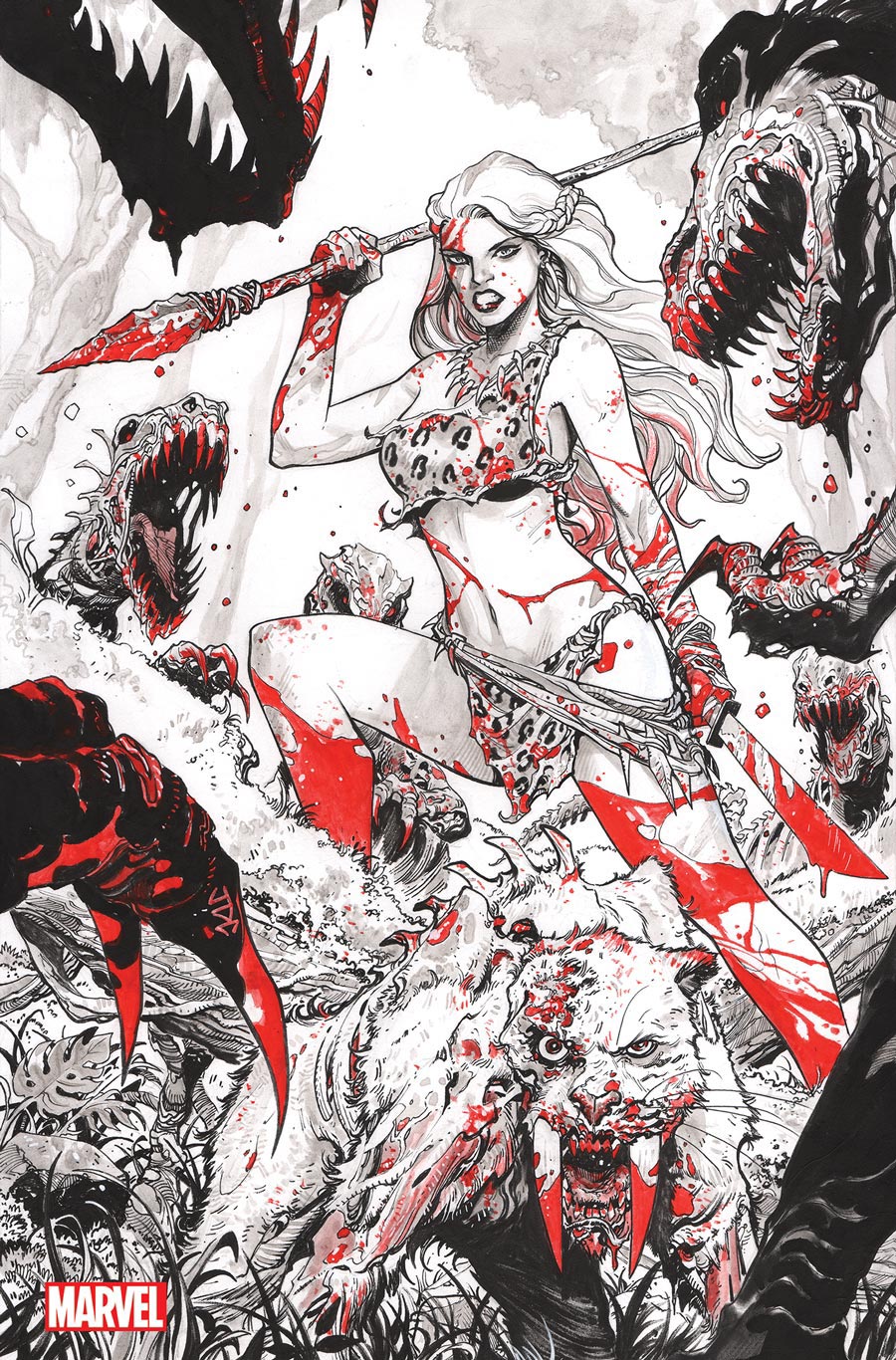 Marvel Zombies Black White & Blood #4 Cover E Incentive Joshua Cassara Virgin Cover