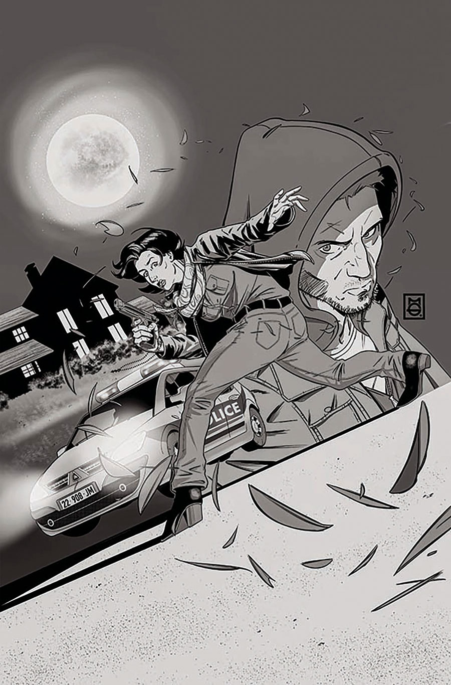 The Agent #2 Cover H Incentive Matt Gaudio Black & White Cover