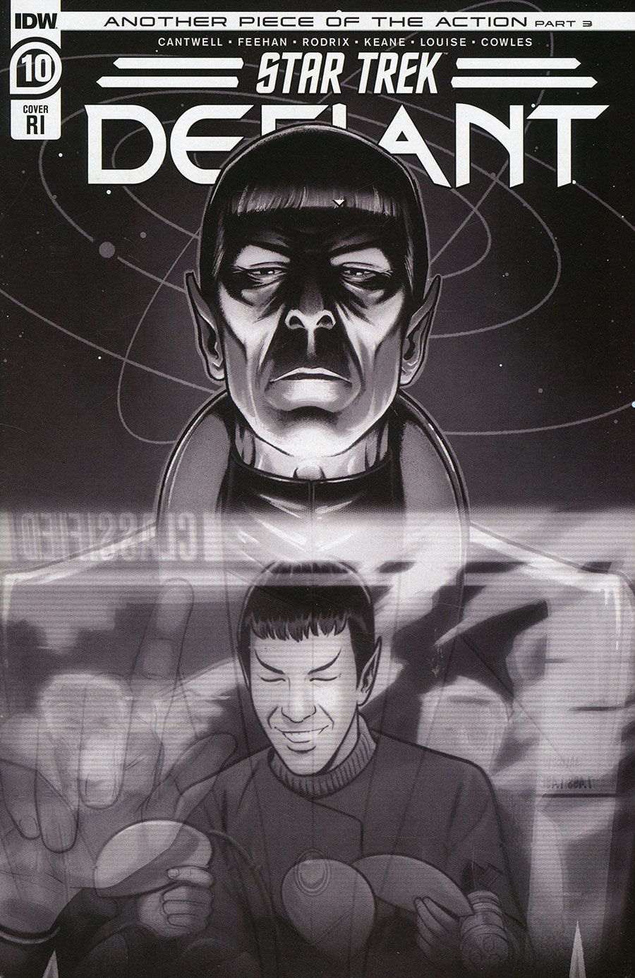 Star Trek Defiant #10 Cover D Incentive Mike Feehan Black & White Cover