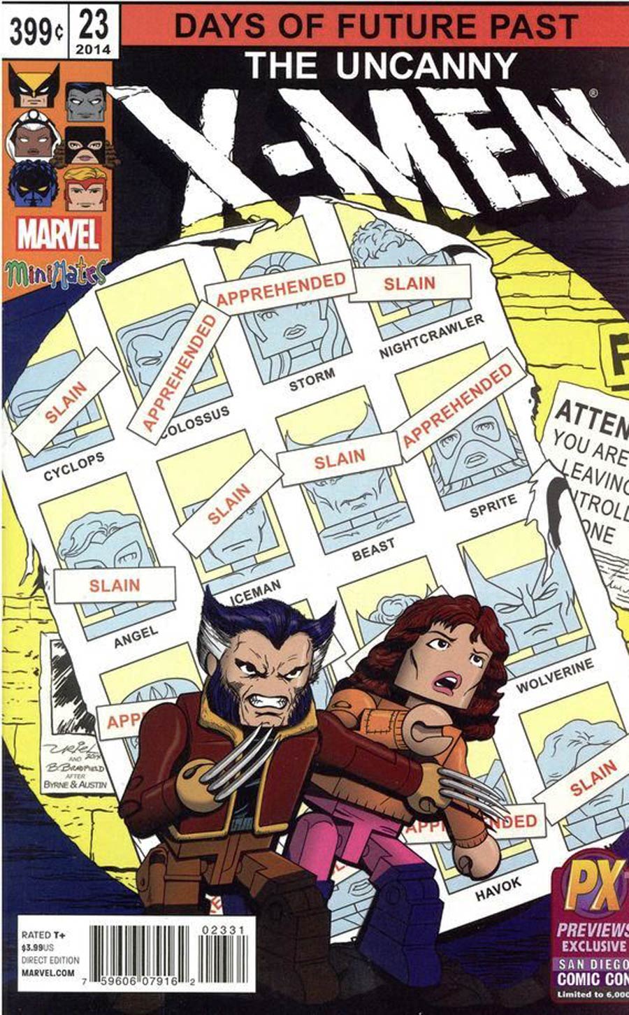Uncanny X-Men Vol 3 #23 Cover D Minimates SDCC Exclusive Variant Cover (Original Sin Tie-In)