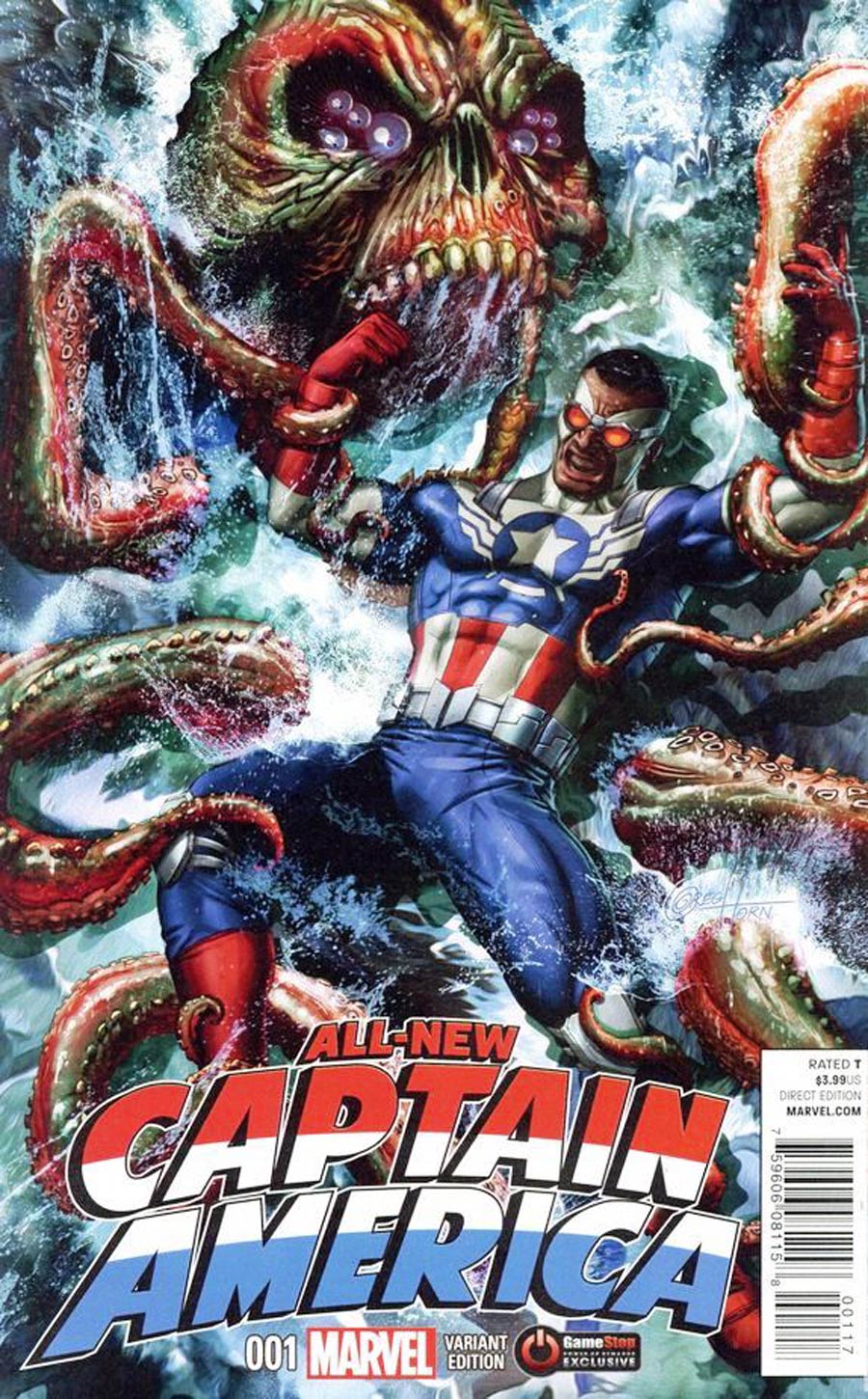 All-New Captain America #1 Cover P Gamestop Greg Horn Variant Cover